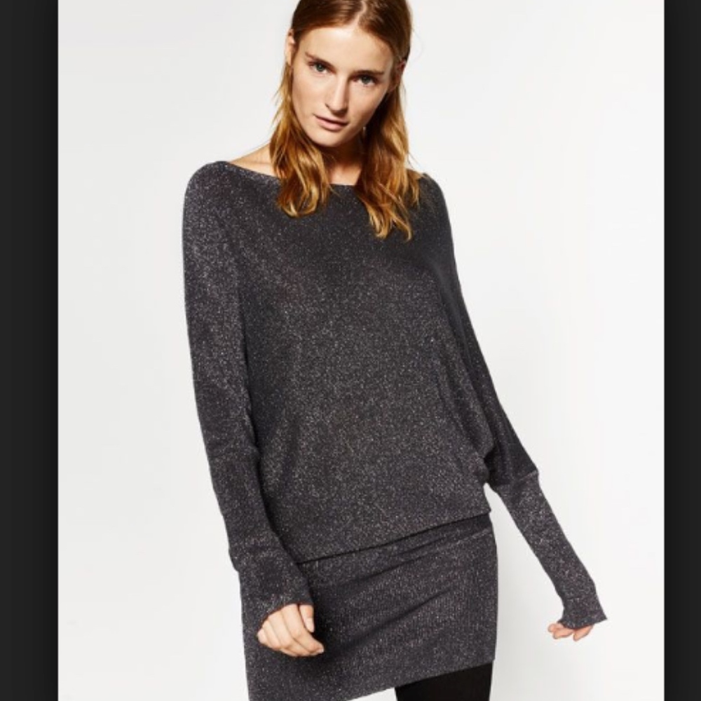 NWT Zara Asymmetrical Sweater Dress